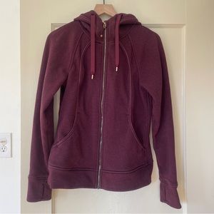 Lululemon Scuba Hoodie Plush Size 8 Heathered Dark Adobe